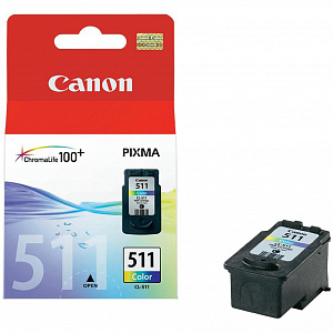 Струйный картридж CL-511 (2972B007) для Canon PIXMA MP, MX и iP, многоцветный, 9 мл, 245 стр. 