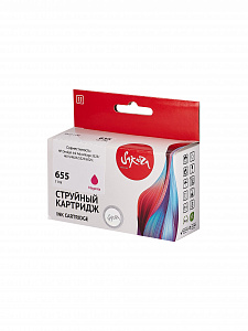 Струйный картридж Sakura CZ111AE (№655 Magenta) для HP, пурпурный, 11 мл., 600 к.