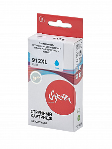 Струйный картридж Sakura 3YL81AE (№912XL Cyan) для HP, голубой, 10,5 мл., 825 к.