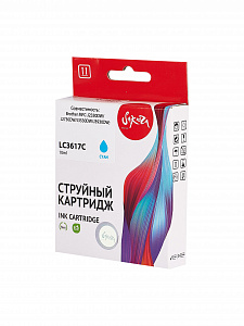 Струйный картридж Sakura LC3617C для Brother, голубой, 10 мл., 550 к.