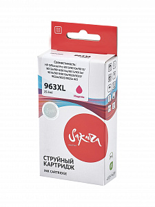 Струйный картридж Sakura 3JA28AE (№963XL Magenta) для HP, пурпурный, 25,5 мл., 1600 к.