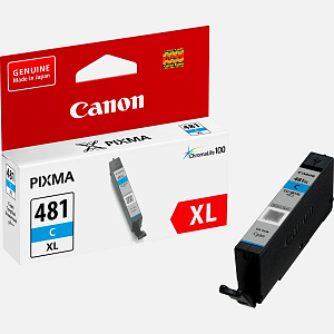 Струйный картридж CLI-481C XL (2044C001) для Canon PIXMA TS6140/TS8140/TS9140/TR7540/TR8540, голубой, 500 стр.