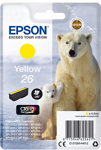 T2614 Желтый картридж EPSON (стандартная ёмкость) для XP-600/605/700/800/710/820