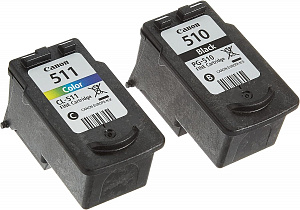 Струйные картриджи PG-510/CL-511 (2970B010) для Canon PIXMA MP, MX и iP, черный/многоцветный, 15/12 мл, 350/240 стр.