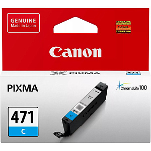 Струйный картридж CLI-471C (0401C001) для Canon PIXMA MG5740/MG6840/MG7740/TS5040/TS6040/TS8040/TS9040, голубой, 350 стр.