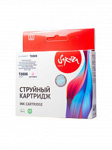 Струйный картридж Sakura C13T08064011 (T0806) для Epson Epson Stylus Photo P50/ PX650/ PX660/ PX700W/ PX710W/ PX800FW/ PX810FW/ PX820FWD/ PX830FWD/ R265/ R285/ R360/ RX560/ RX585/ RX685, светло-пурпурный, 7,4 мл.