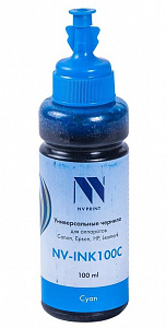 Чернила NV-Print универсальные на водной основе NV-INK100UC для аппаратов Сanon/Epson/НР/Lexmark (100 ml) Cyan