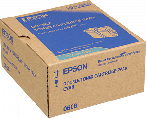 S050608 Тонер-Картридж EPSON голубой для AcuLaser C9300 (2 штуки)