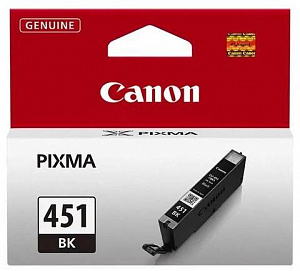 Струйный картридж CLI-451BK (6523B001) для Canon PIXMA MG, MX, iP и iX, черный, 7 мл, 330 стр.