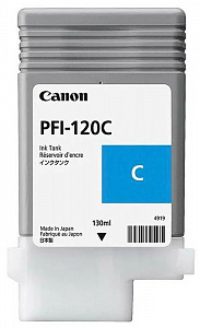Струйный картридж PFI-120C (2886C001) для Canon imagePROGRAF TM-200/205/300/305, голубой, 130 мл, 500 стр.