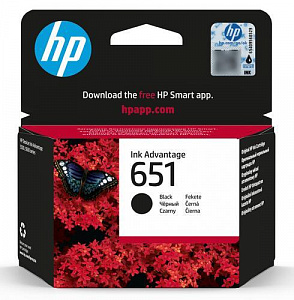 Струйный картридж 651 (C2P10AE) для HP DeskJet, черный, 600 стр.