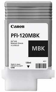 Струйный картридж PFI-120MBK (2884C001) для Canon imagePROGRAF TM-200/205/300/305, черный матовый, 130 мл, 500 стр.