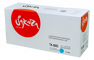 Картридж Sakura TK590C (1T02KTCNL0) для Kyocera Mita, голубой, 5000 к.