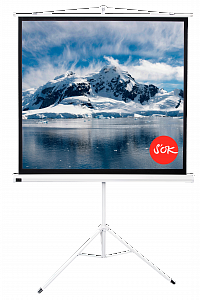 Экран для проектора S'OK SCPST-200x200 111'' 1:1 напольный, на треноге, матовый, белый