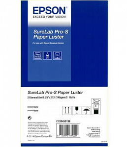 Фотобумага Epson SureLab Pro-S Paper Luster C13S450138BP, 210x65 мм, полуглянцевая 