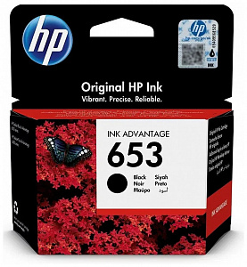 Струйный картридж 653 (3YM75AE) для HP DeskJet Plus Ink Advantage, черный, 360 стр.