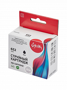 Струйный картридж Sakura F6V25AE (№652 Black) для HP, черный, 18 мл., 480 к.