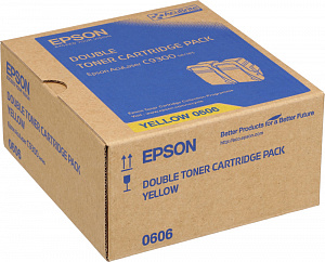 S050606 Тонер-Картридж EPSON желтый для AcuLaser C9300 (2 штуки)