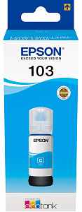 103  Контейнер с голубыми чернилами EPSON 103 EcoTank для L1110/ L3100/ L3101/ L3110/ L3150/ L3151/ L3156/ L3160/ L3260/ L3266/ L5190/ L5290