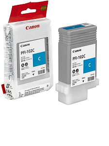Струйный картридж PFI-102C (0896B001) для Canon imagePROGRAF iPF, голубой, 130 мл