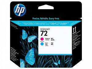 Печатающая головка 72 (C9383A) для HP DesignJet, пурпурная/голубая