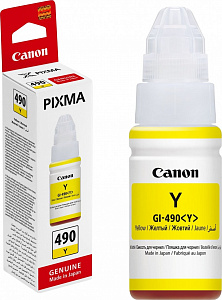 Чернила GI-490 Y (0666C001) для Canon PIXMA G1400/G2400/G3400/G4400, желтый, 70 мл, 7000 стр.