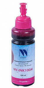 Чернила NV-Print универсальные на водной основе NV-INK100UM для аппаратов Сanon/Epson/НР/Lexmark (100 ml) Magenta