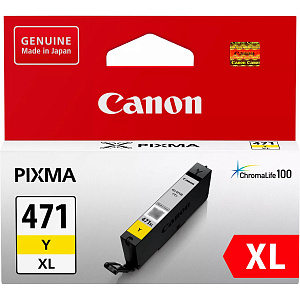 Струйный картридж CLI-471Y XL (0349C001) для Canon PIXMA MG5740, MG6840, MG7740, TS5040, TS6040, TS8040, TS9040, желтый, 11 мл, 715 стр.